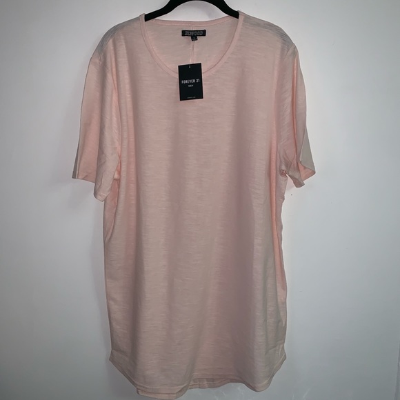 🔥NEW🔥FOREVER21 slub knit scoop hem T-shirt - Picture 2 of 6